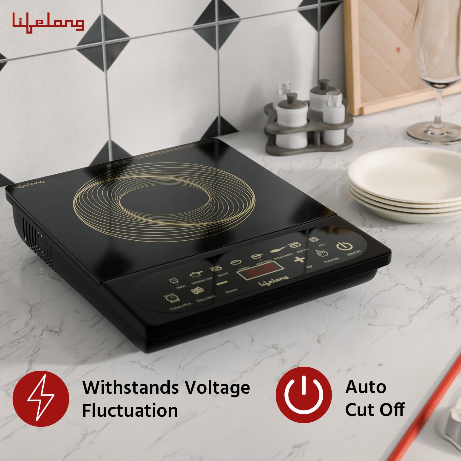 Lifelong 2100 Watt Induction Stove with Touch Panel